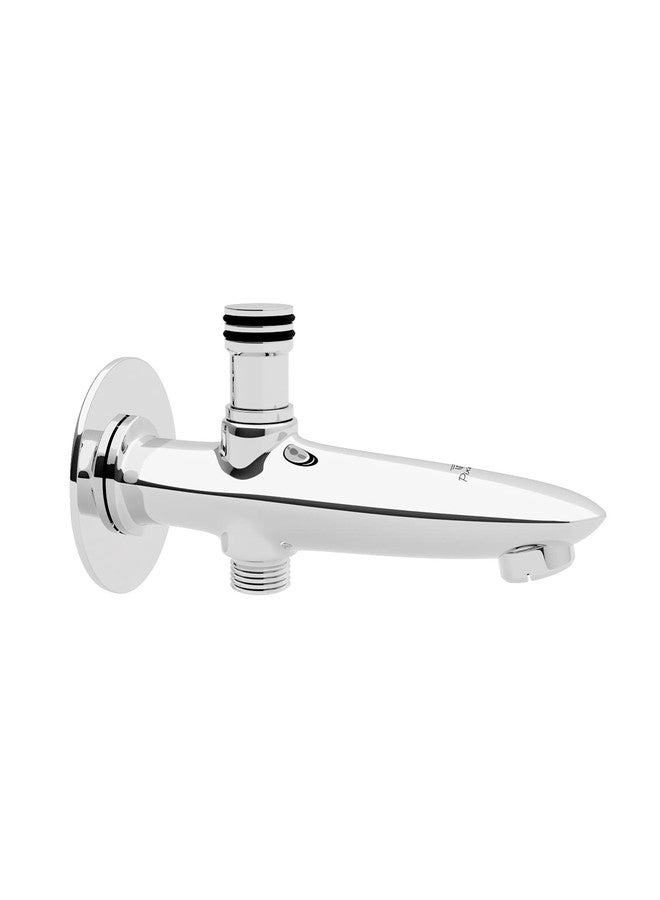 Pixaflo Concorde Brass Bath Tub Diverter Spout with Wall Flange (Tip-Ton) (Chrome) - Image 1